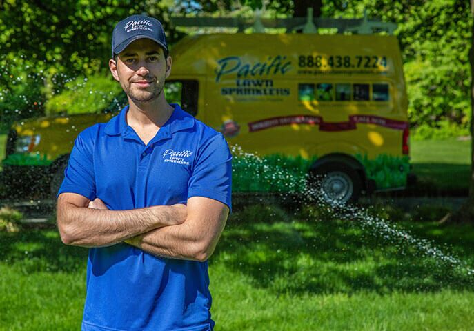 Man from Pacific Lawn Sprinklers Franchise